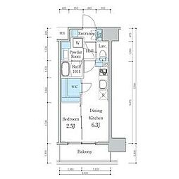 Partners今池 1DKの間取図画像