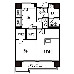 C.P.Pure1608 2LDKの間取図画像