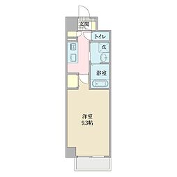 KSmart今池 1Kの間取図画像