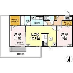 ジョイハイツ 2LDKの間取図画像