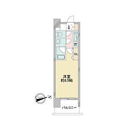 ルクレ新栄レジデンス 1Kの間取図画像