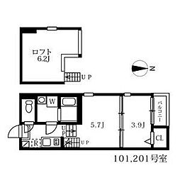 IYコート名城公園 2SKの間取図画像