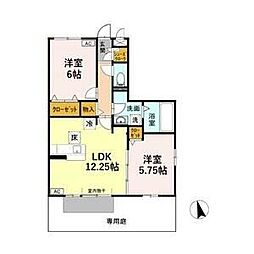 Droom京命 2LDKの間取図画像