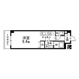 シーム・ドエル筒井 ワンルームの間取図画像