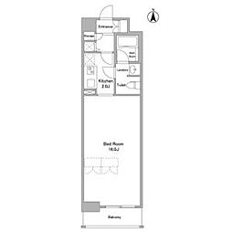 アプリーレ久屋大通公園 ワンルームの間取図画像