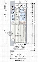 プレサンス新栄デコール 1Kの間取図画像