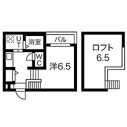 コンフォルタ杉村 1Kの間取図画像