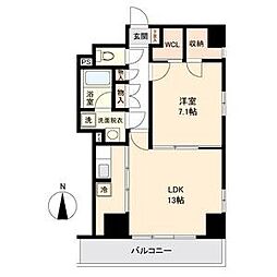 ランドハウス泉 1LDKの間取図画像