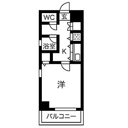 izumi 1Kの間取図画像
