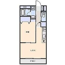 アメニティー小幡 1LDKの間取図画像