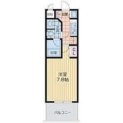 セノアタワー泉 1Kの間取図画像