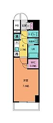 エスリード名城公園プライム 1Kの間取図画像