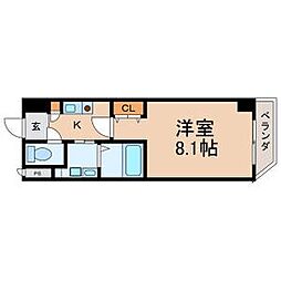 AHマンション泉 1Kの間取図画像