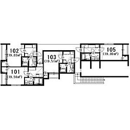 ヒロアーカ新守山 1Kの間取図画像