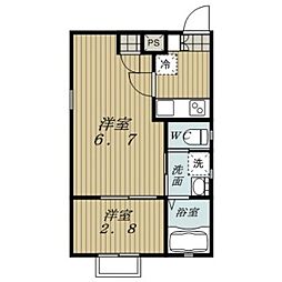 メゾンドボヌール 2Kの間取図画像