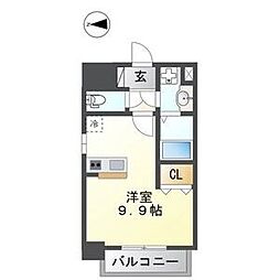 ザレジデンス志賀本通 ワンルームの間取図画像