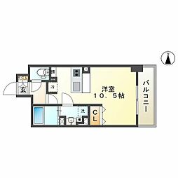 CasaGrandeAoi ワンルームの間取図画像