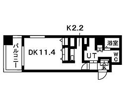 N.S.ZEAL大曽根 ワンルームの間取図画像
