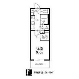 メイプルコート泉 1Kの間取図画像