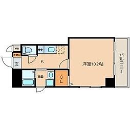フローラル森下 1Kの間取図画像