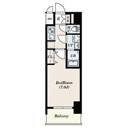 S-RESIDENCE茶屋ヶ坂 1Kの間取図画像