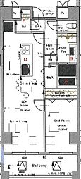 名古屋市東区主税町2丁目マンション 1LDKの間取図画像