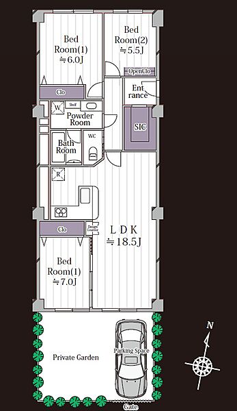 間取りを拡大表示