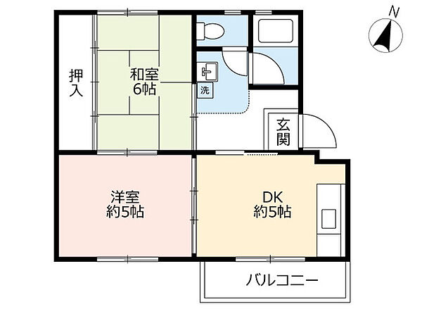 UR江南 ｜愛知県江南市藤ケ丘6丁目(賃貸マンション2DK・4階・39.23㎡)の写真 その2