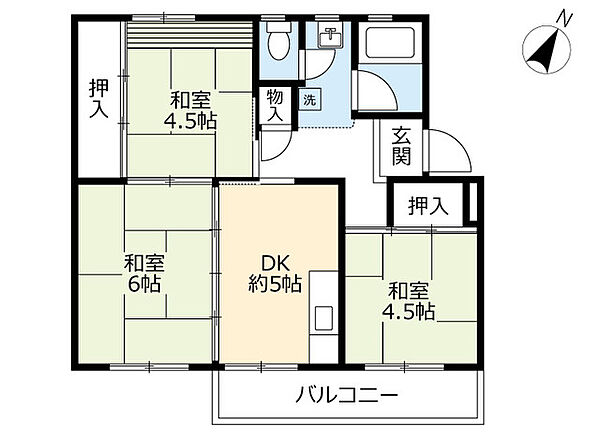 UR江南 ｜愛知県江南市藤ケ丘5丁目(賃貸マンション3DK・3階・47.99㎡)の写真 その2