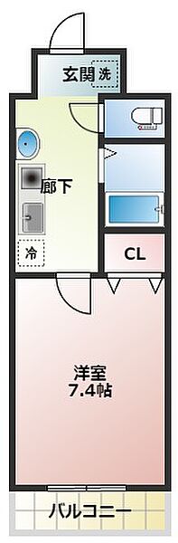 エスリードコート難波ウエスト ｜大阪府大阪市浪速区桜川4丁目(賃貸マンション1K・8階・23.49㎡)の写真 その2