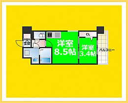 ミラージュパレス難波幸町  ｜ 大阪府大阪市浪速区幸町2丁目（賃貸マンション1LDK・3階・32.34㎡） その2