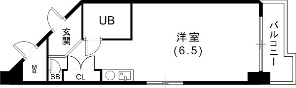 コスモプラザ三宮 601｜兵庫県神戸市中央区御幸通3丁目(賃貸マンション1R・6階・18.99㎡)の写真 その3