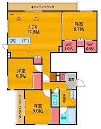 Encore Manor  (アンコールマナー) 3LDKの間取図画像