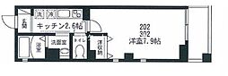 パインエテルノ 1Kの間取図画像