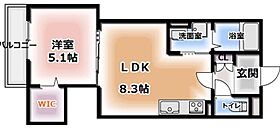 大阪府門真市上島町（賃貸アパート1LDK・3階・32.72㎡） その2