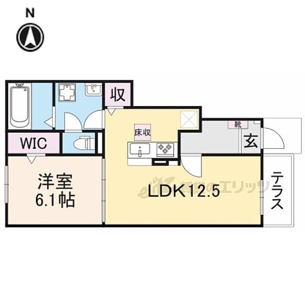 京都府南丹市園部町横田４号(賃貸アパート1LDK・1階・44.70㎡)の写真 その2