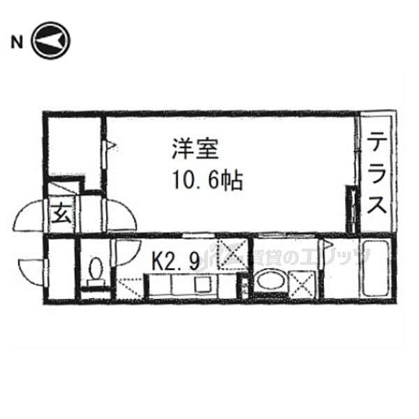 京都府舞鶴市倉梯町(賃貸マンション1K・1階・34.80㎡)の写真 その2