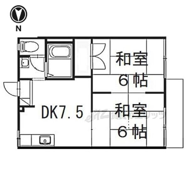 ファミールコーポ高屋5 302｜兵庫県豊岡市高屋(賃貸アパート2DK・1階・35.38㎡)の写真 その1