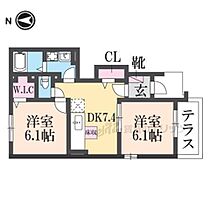 京都府南丹市園部町木崎町土手下（賃貸アパート2LDK・1階・57.63㎡） その2