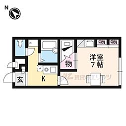 レオパレス菊 1Kの間取図画像