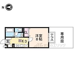 フフテンゲルハイツ 1階1Kの間取り