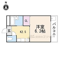 間取図画像 1K