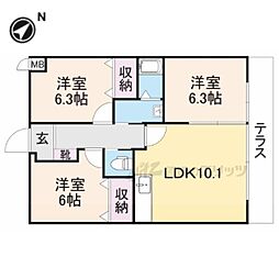 ボアソルチ 3LDKの間取図画像