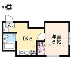 Casahills園部 1DKの間取図画像