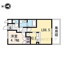 ウエンブリー 1LDKの間取図画像