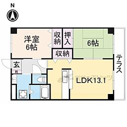 グランヴェール 2LDKの間取図画像