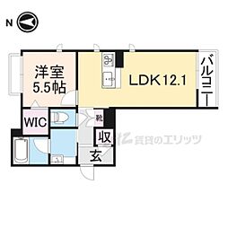 ベレオMOE 1LDKの間取図画像