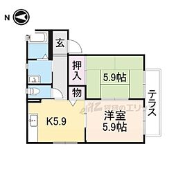 グリーンパレスISA1 2Kの間取図画像