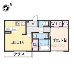 フローリッシュ 1LDKの間取図画像