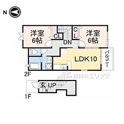 ファインレジデンス 2LDKの間取図画像